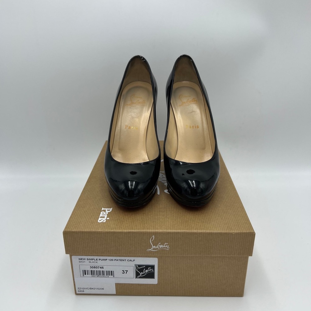 Christian Louboutin Black New Simple Pump 120mm